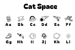 Cat Space Dingbats Font By Chonada 2