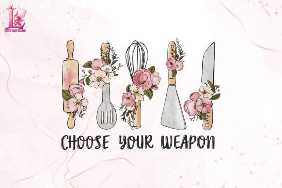 Choose Your Weapon Clipart PNG Gráfico Artesanato Por Little Lady Design