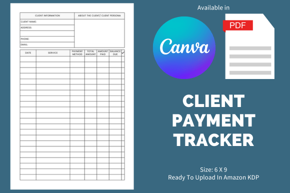 Client Payment Tracker - KDP Interior Graphic KDP Interiors By BKS Studio
