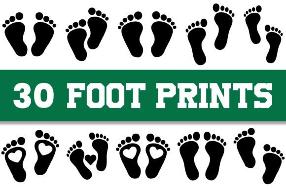 Foot Print SVG Silhouette Graphic Crafts By Graphic Linker