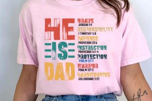 He is DAD, Word Art PNG Father's Day SVG Graphic T-shirt Designs By Designstore 4