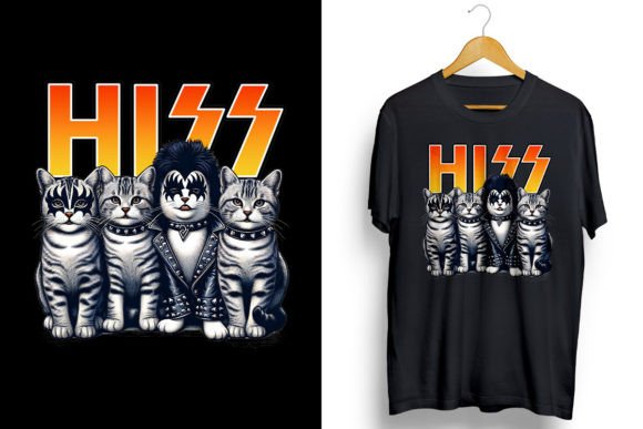Hiss Funny Cat PNG Sublimation Afbeelding T-shirt Designs Door ORMCreative