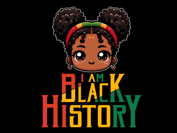 I'm Black History Kid Vector T-Shirt. Gráfico Designs de Camisetas Por Trendy Creative