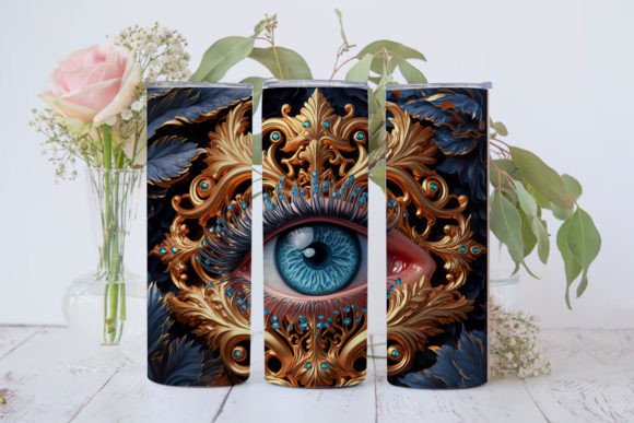 Magical Evil Eye Tumbler Wrap Png Graphic Crafts By Pizzom