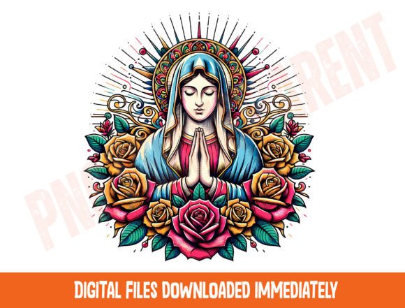 Mother of Jesus Png, Rose Gráfico Diseños de Camisetas Por DeeNaenon