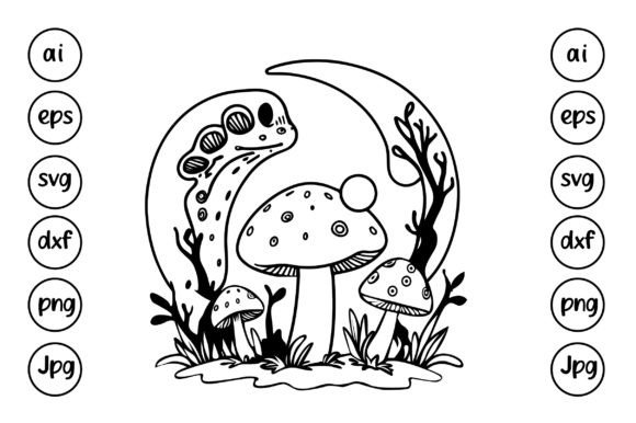 Mushroom Svg Celestial Mushroom Svg Graphic Crafts By ABDUR RASHID