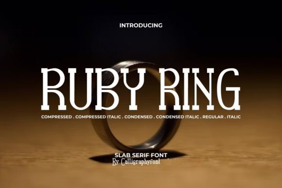Ruby Ring Display Font By CalligraphyFonts