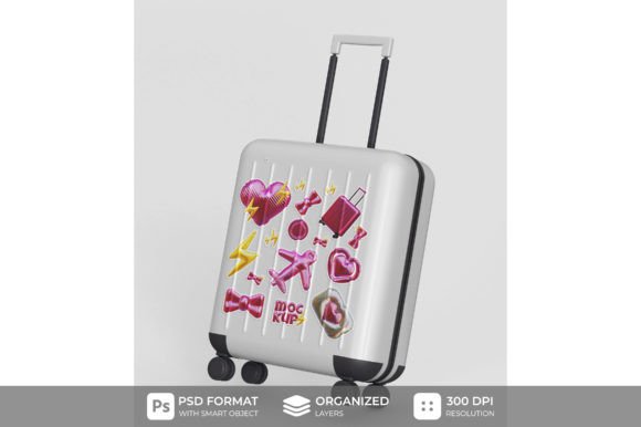 Suitcase Sticker Mockup Graphic Product Mockups By mockupocka