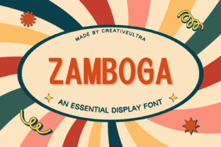 Zamboga Display Fonts Font Door Creative Tacos 1