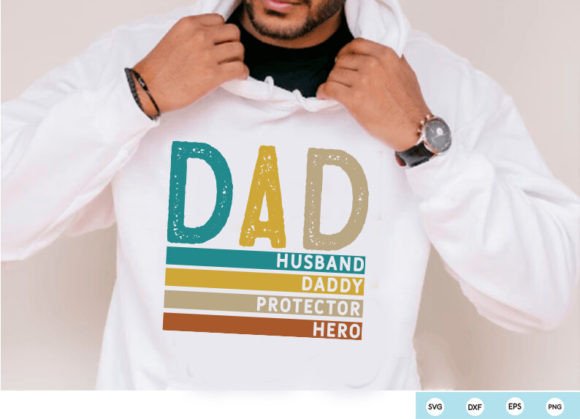 Dad Husband Daddy Protector Hero Svg Graphic T-shirt Designs By Svg Design Store020