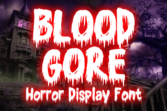 Blood Gore Display Font By MVMET