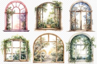 Botanical Windows Frame Graphic AI Transparent PNGs By Mehtap Aybastı 8