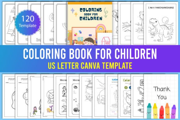 Coloring Book for Children Canva Graphic KDP Interiors By designmela01