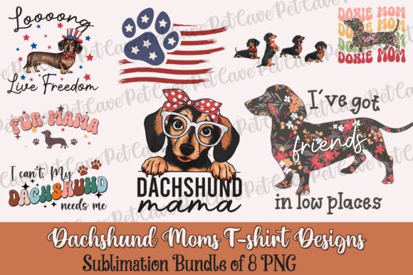 Dachshund Mom Sublimation Design Bundle Graphic T-shirt Designs By Pet Cave