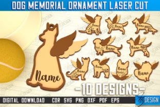 Dog Memorial Ornament Laser Cut Bundle Grafik 3D SVG Von flydesignsvg 1