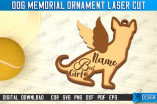 Dog Memorial Ornament Laser Cut Bundle Grafik 3D SVG Von flydesignsvg 9