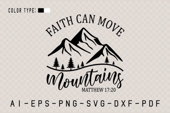Faith Can Move Mountains SVG Graphic Crafts By TheCreativeCraftFiles