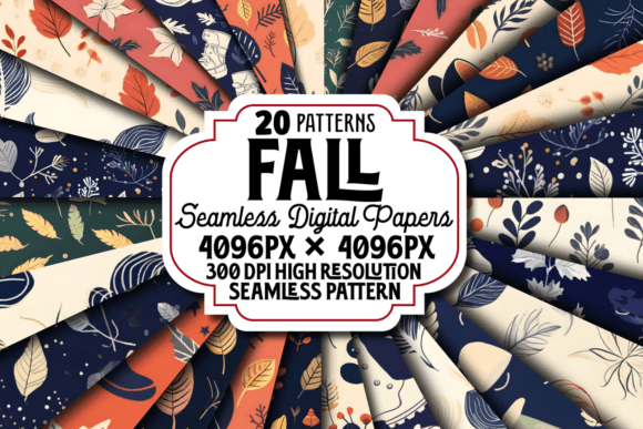 Fall Digital Papers Patterns Bundle Graphic Backgrounds By CraftArt