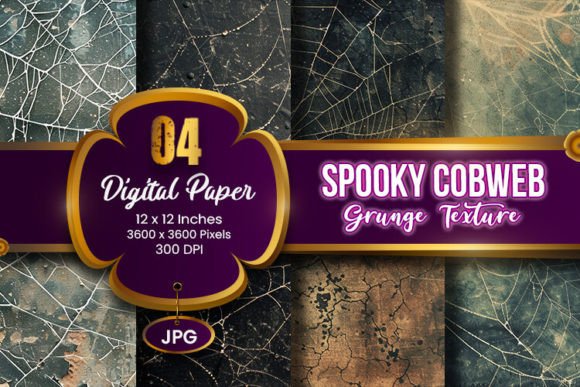 Grunge Cobweb Texture Digital Papers Graphic AI Patterns By Creative Design Studio