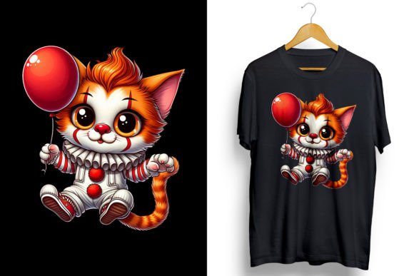 Halloween Funny Cat PNG Sublimation Graphic T-shirt Designs By ORMCreative