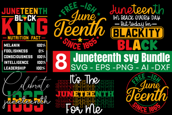 Juneteenth SVG PNG Bundle,t-shirt Bundle Graphic T-shirt Designs By The-Printable