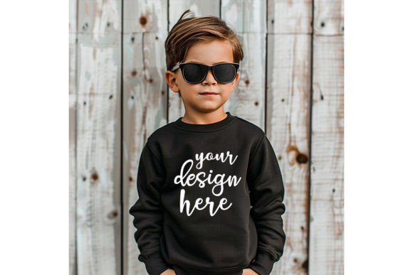 Kids Sweatshirt Mockup Gráfico Mockups de Productos Diseñados a Medida Por Mockup And Design Store