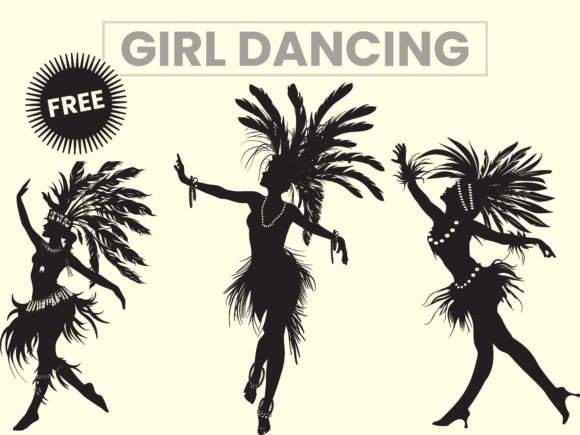 Native American Dancing Girls Silhouette Graphic Crafts By TeesXpress