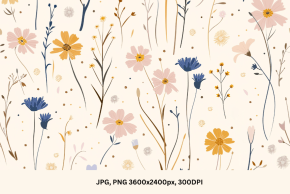 Seamless Pattern | Flowers Background Grafica Motivi AI Di Tetiana Semenova