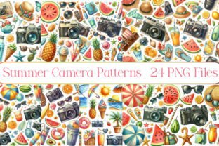 Summer Camera Patterns Graphic Patterns By CraftArtStudio 1