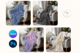 Velveteen Blanket Canva Mockup Bundle Graphic Product Mockups By HafsaStudio 2