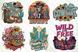 Western Cowgirl Sublimation Bundle Graphic Illustrations By JaneCreative 2