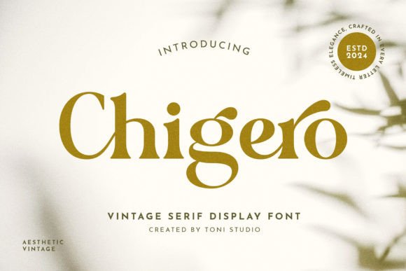 Chigero Serif Font By ToniStudio
