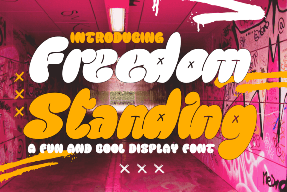 Freedom Standing Display Font By 177Studio