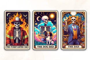 Funny Father's Day Tarot Card Bundle Graphic Illustrations By Cat Lady 5