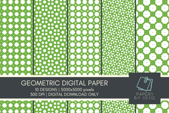 Geometric Pattern Digital Paper Grafik Papier-Muster Von papersbyjosie