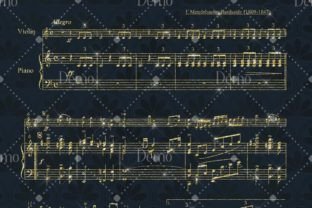 Gold Glitter Music Sheet Overlay PNG Graphic Illustrations By ThingsbyLary 7