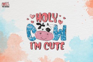 Holy Cow I'm Cute Clipart PNG Graphics Gráfico Manualidades Por PIG.design 1