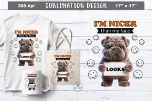 I'm Nicer Than My Face Looks Funny Quote Graphic Illustrations By Olga Boat Design 3