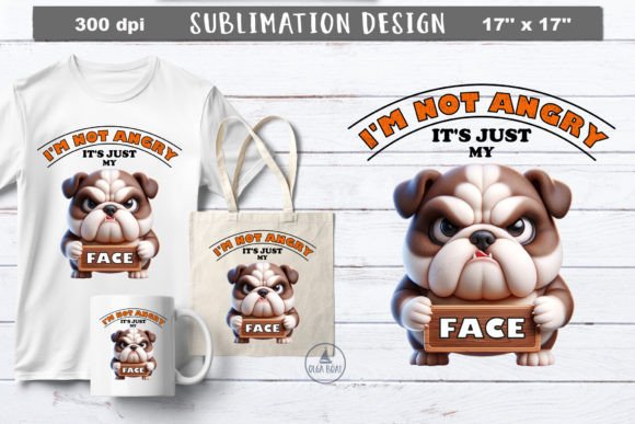I'm Not Angry It's Just My Face Funny Graphic Illustrations By Olga Boat Design