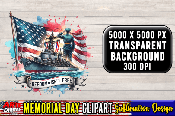 ☑️Memorial Day Sublimation Clipart #23 Graphic Illustrations By Arte Digital Designs