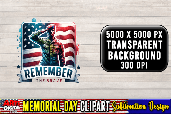 ☑️Memorial Day Sublimation Clipart #3 Graphic AI Illustrations By Arte Digital Designs