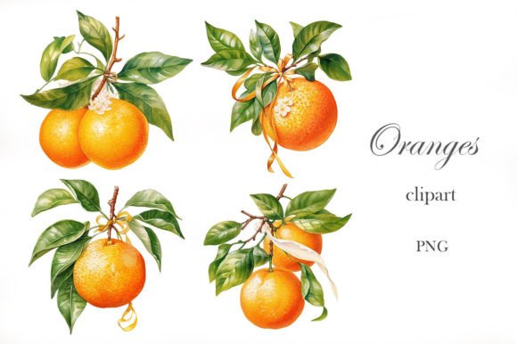 Orange Watercolor Png. Citrus Clipart Graphic Illustrations By lesyaskripak.art