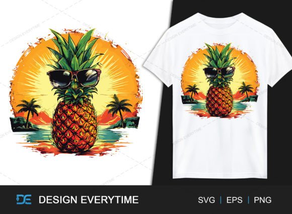 Pineapple Vector for Summer Designs Graphic AI Illustrations By DesignEverytime