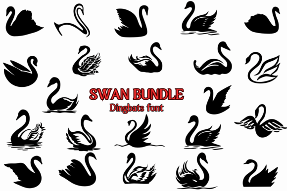 Swan Bundle Fuentes Dingbats Fuente Por Jeaw Keson