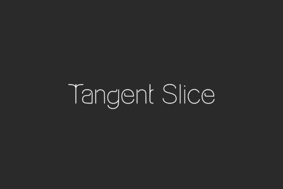 Tangent Slice Display Font By Type Avenue
