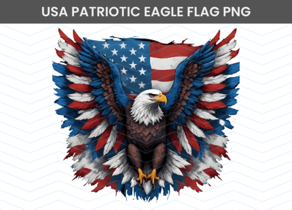 USA Patriotic Eagle Flag PNG Gráfico Manualidades Por regalcreds