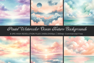 Watercolor Ocean Sky Texture Background Graphic Backgrounds By Lux Dream Designs 1