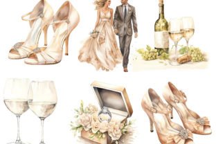 Watercolor Wedding Clipart Bundle Graphic Illustrations By DesignScotch 3