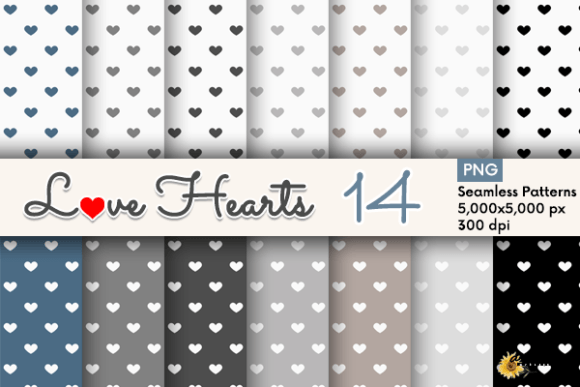 Heart in Shades of Grey Graphic Patterns By Aeedzyarts888