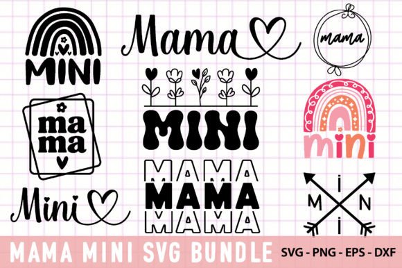 Mama Mini SVG Bundle Grafik Plotterdateien Von Trendy CraftSVG